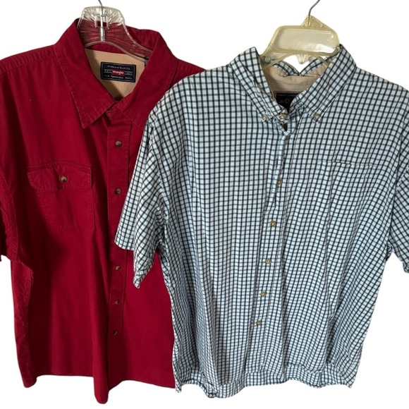 Wrangler Classic Red and Checkered Men's Shirts XL - Picture 3 of 9